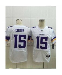 Exquisite nike nfl jerseys minnesota vikings 15 colter white[Elite][colter]