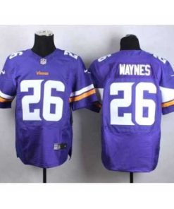 Outstanding nike nfl jerseys minnesota vikings 26 waynes purple[Elite][waynes]