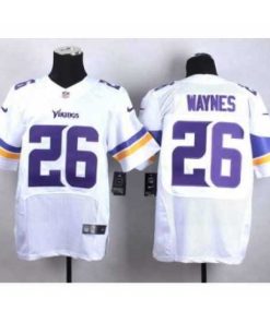 Premium nike nfl jerseys minnesota vikings 26 waynes white[Elite][waynes]