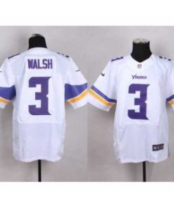 Outstanding nike nfl jerseys minnesota vikings 3 walsh white[Elite]