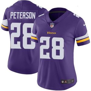 Exceptional Vikings #28 Adrian Peterson Purple Team Color Women's Stitched NFL Vapor Untouchable Limited Jersey