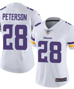 Superb Vikings #28 Adrian Peterson White Women's Stitched NFL Vapor Untouchable Limited Jersey