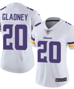 Marvelous Vikings #20 Jeff Gladney White Women's Stitched NFL Vapor Untouchable Limited Jersey