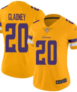 Superior Vikings #20 Jeff Gladney Gold Women's Stitched NFL Limited Inverted Legend Jersey