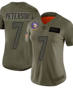 Superb Vikings #7 Patrick Peterson Camo Women's Stitched NFL Limited 2019 Salute To Service Jersey