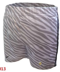 Gorgeous Women's NFL Minnesota Vikings Embroidered Team Logo Zebra Stripes Shorts