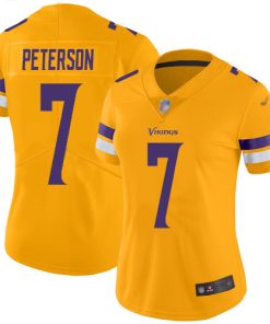 Premium Vikings #7 Patrick Peterson Gold Women's Stitched NFL Limited Inverted Legend Jersey