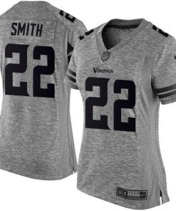 Superb Vikings #22 Harrison Smith Gray Women's Stitched NFL Limited Gridiron Gray Jersey