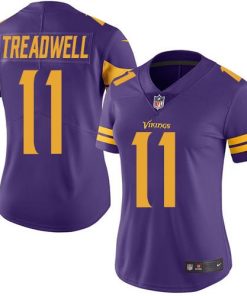 High quality Vikings #11 Laquon Treadwell Purple Women's Stitched NFL Limited Rush Jersey