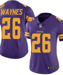 Exquisite Vikings #26 Trae Waynes Purple Women's Stitched NFL Limited Rush Jersey