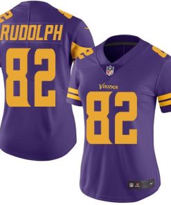 Premium Vikings #82 Kyle Rudolph Purple Women's Stitched NFL Limited Rush Jersey