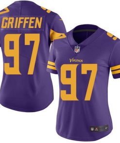 Premium Vikings #97 Everson Griffen Purple Women's Stitched NFL Limited Rush Jersey