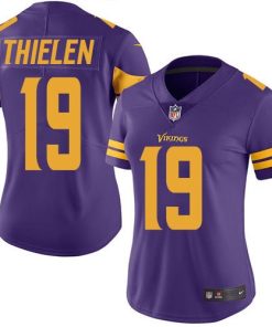 Superb Vikings #19 Adam Thielen Purple Women's Stitched NFL Limited Rush Jersey