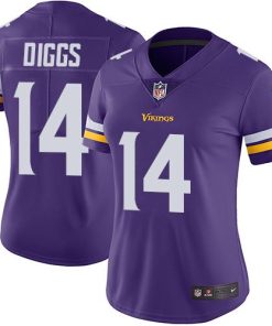 Premium Vikings #14 Stefon Diggs Purple Team Color Women's Stitched NFL Vapor Untouchable Limited Jersey