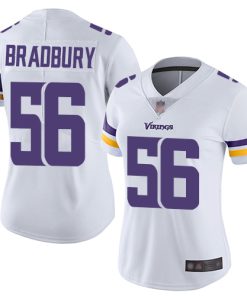 Gorgeous Vikings #56 Garrett Bradbury White Women's Stitched NFL Vapor Untouchable Limited Jersey