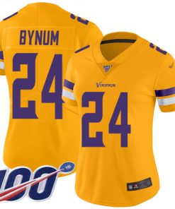 Superior Vikings #24 Camryn Bynum Gold Women's Stitched NFL Limited Inverted Legend 100th Season Jersey