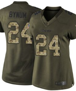 High quality Vikings #24 Camryn Bynum Green Women's Stitched NFL Limited 2015 Salute to Service Jersey
