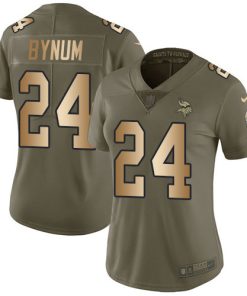 Superb Vikings #24 Camryn Bynum Olive/Gold Women's Stitched NFL Limited 2017 Salute To Service Jersey