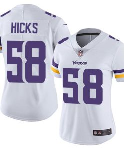 Marvelous Vikings #58 Jordan Hicks White Women's Stitched NFL Vapor Untouchable Limited Jersey
