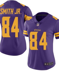 Gorgeous Vikings #84 Irv Smith Jr. Purple Women's Stitched NFL Limited Rush Jersey