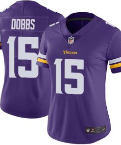 Superior Vikings #15 Josh Dobbs Purple Team Color Women's Stitched NFL Vapor Untouchable Limited Jersey