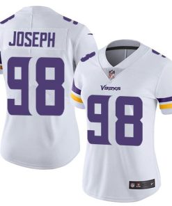 Premium Vikings #98 Linval Joseph White Women's Stitched NFL Vapor Untouchable Limited Jersey