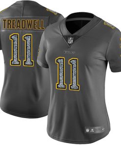 Superior Vikings #11 Laquon Treadwell Gray Static Women's Stitched NFL Vapor Untouchable Limited Jersey