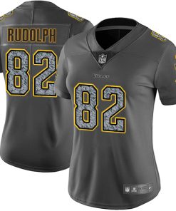 High quality Vikings #82 Kyle Rudolph Gray Static Women's Stitched NFL Vapor Untouchable Limited Jersey