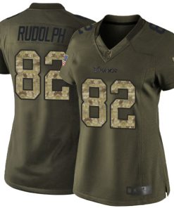 High quality Vikings #82 Kyle Rudolph Green Women's Stitched NFL Limited 2015 Salute to Service Jersey