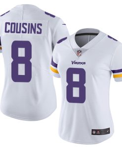High quality Vikings #8 Kirk Cousins White Women's Stitched NFL Vapor Untouchable Limited Jersey