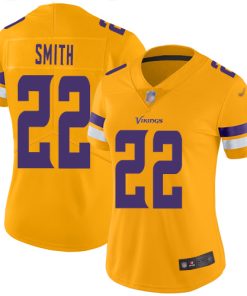 Gorgeous Vikings #22 Harrison Smith Gold Women's Stitched NFL Limited Inverted Legend Jersey