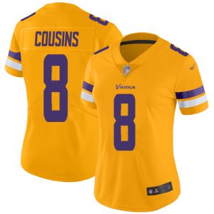 Exceptional Vikings #8 Kirk Cousins Gold Women's Stitched NFL Limited Inverted Legend Jersey