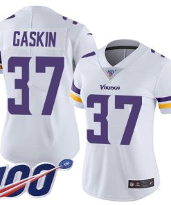 Superior Vikings #37 Myles Gaskin White Women's Stitched NFL 100th Season Vapor Untouchable Limited Jersey