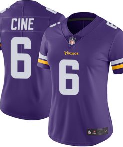 High quality Vikings #6 Lewis Cine Purple Team Color Women's Stitched NFL Vapor Untouchable Limited Jersey