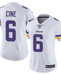 Marvelous Vikings #6 Lewis Cine White Women's Stitched NFL Vapor Untouchable Limited Jersey