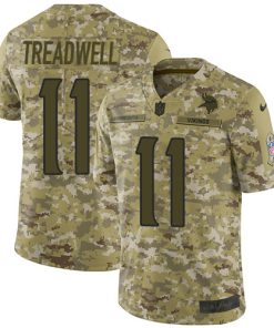 Finest Vikings #11 Laquon Treadwell Camo Youth Stitched NFL Limited 2018 Salute to Service Jersey