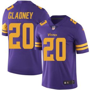 Finest Vikings #20 Jeff Gladney Purple Youth Stitched NFL Limited Rush Jersey