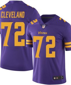 Premium Vikings #72 Ezra Cleveland Purple Youth Stitched NFL Limited Rush Jersey