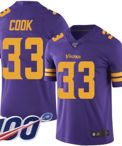High quality Vikings #33 Dalvin Cook Purple Youth Stitched NFL Limited Rush 100th Season Jersey