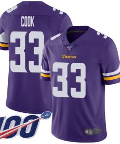 Superior Vikings #33 Dalvin Cook Purple Team Color Youth Stitched NFL 100th Season Vapor Limited Jersey