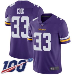 Superior Vikings #33 Dalvin Cook Purple Team Color Youth Stitched NFL 100th Season Vapor Limited Jersey