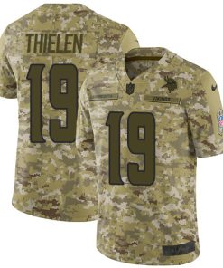 Superior Vikings #19 Adam Thielen Camo Youth Stitched NFL Limited 2018 Salute to Service Jersey