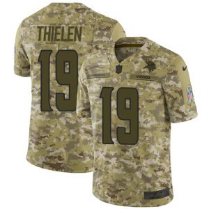 Superior Vikings #19 Adam Thielen Camo Youth Stitched NFL Limited 2018 Salute to Service Jersey