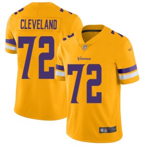 Exquisite Vikings #72 Ezra Cleveland Gold Youth Stitched NFL Limited Inverted Legend Jersey