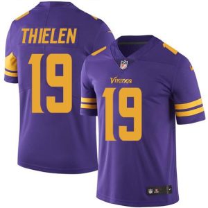 Superior Vikings #19 Adam Thielen Purple Youth Stitched NFL Limited Rush Jersey