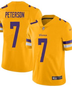 Outstanding Vikings #7 Patrick Peterson Gold Youth Stitched NFL Limited Inverted Legend Jersey