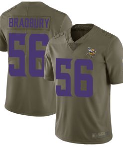 High quality Vikings #56 Garrett Bradbury Olive Youth Stitched NFL Limited 2017 Salute to Service Jersey