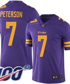 Gorgeous Vikings #7 Patrick Peterson Purple Youth Stitched NFL Limited Rush 100th Season Jersey
