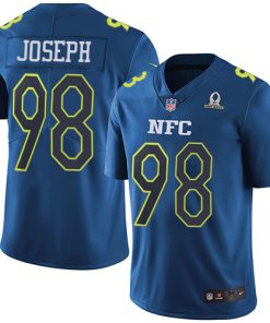 Superb Vikings #98 Linval Joseph Navy Youth Stitched NFL Limited NFC 2017 Pro Bowl Jersey