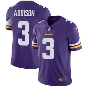 Exquisite Vikings #3 Jordan Addison Purple Team Color Youth Stitched NFL Vapor Untouchable Limited Jersey